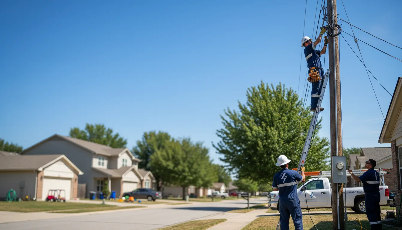 Residential electrician providing installation services in Tuscola, TX